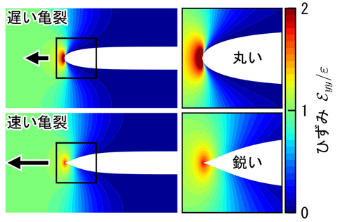 Sharp cracks in rubber are caused by viscoelasticity
