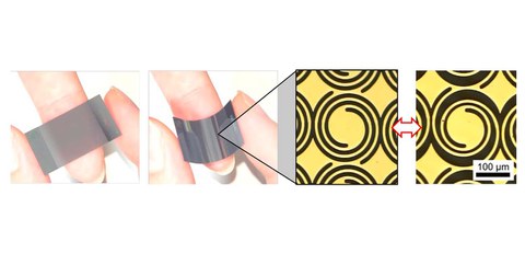 Microscopic springs transform fragile silicon into a flexible terahertz metamaterial