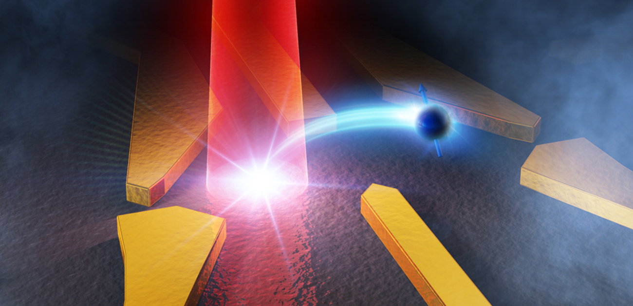 電子の集団振動で光子を量子ドットへ運ぶ