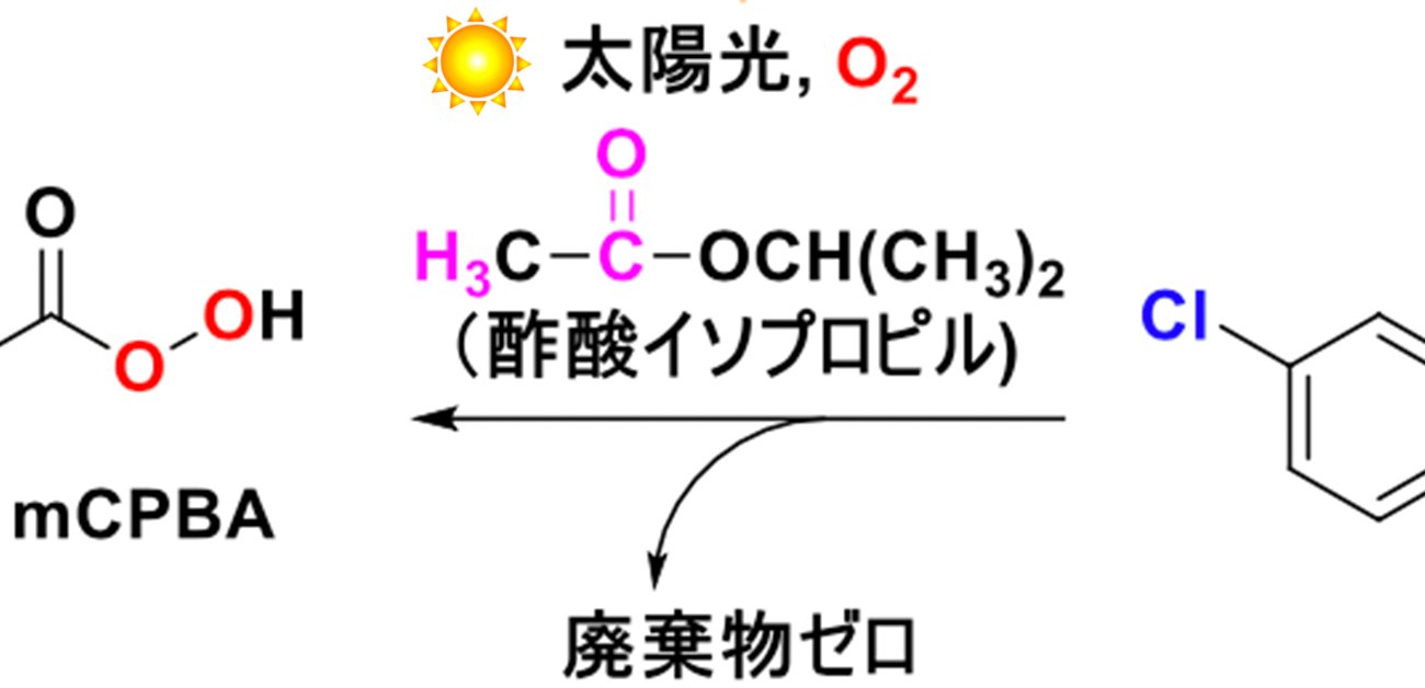 太陽光と酸素から過酸を生成