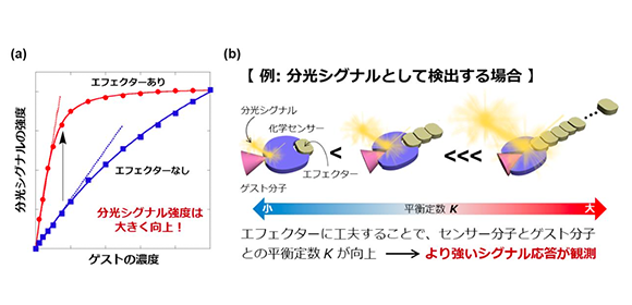 超分子ポリマー形成に起因する化学センサーの感度増幅