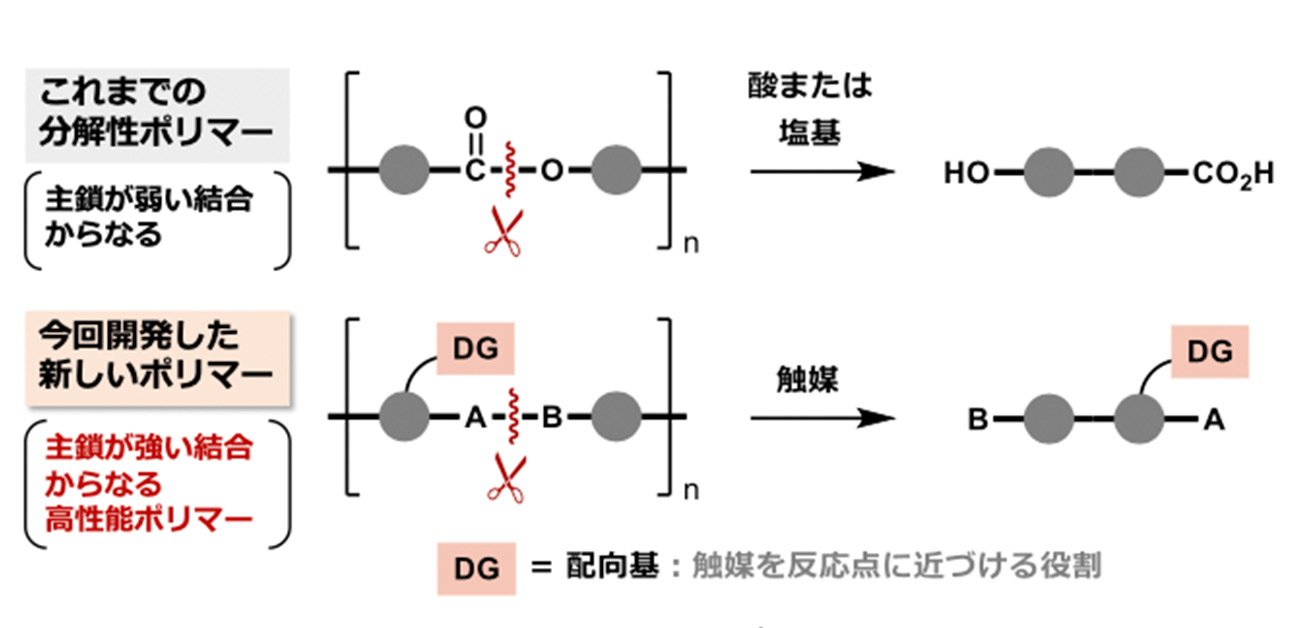 ケミカルリサイクル可能な高性能ポリマーを開発